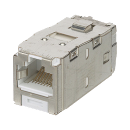 [CJS6X88TGWHY] Conector Jack RJ45 Blindado, Estilo TG, Mini-Com, Categoría 6A, de 8 Posiciones y 8 Cables, Color Blanco | CJS6X88TGWHY