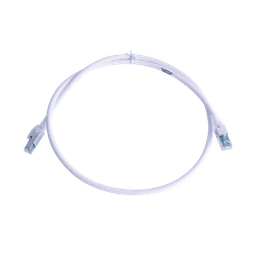 [ZM6A-S03-02B] Patch Cord Z-MAX Cat6A S/FTP, CM/LS0H, 0.91 Metros (3 Pies), Color Blanco, Versión Bulk (Sin Empaque Individual) | ZM6A-S03-02B