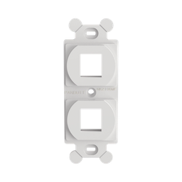 [NK2106MFWH] Marco de Módulo Dúplex, Para Placas Frontales Estándar NEMA 106, Acepta 2 Módulos Keystone, Color Blanco | NK2106MFWH