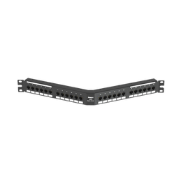[DPA24688TGY] Panel de Parcheo de Impacto (110), Angulado, Categoría 6, de 24 Puertos, 1UR | DPA24688TGY