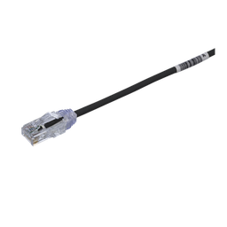 [UTP28SP0.5MBL] Cable de Parcheo TX6, UTP Cat6, Diámetro Reducido (28AWG), Color Negro, 0.5 Metros (1.64 Pies) | UTP28SP0.5MBL