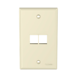 [NK2FNEI] Placa de Pared Vertical, Salida Para 2 Puertos Keystone, Color Marfil | NK2FNEI