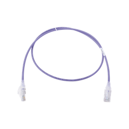 [MC6-03-0828B] Patch Cord MC6 Modular Cat6 UTP, CM/LS0H, 0.91 Metros (3 Pies), Color Violeta, Diámetro Reducido (28AWG), Versión Bulk (Sin Empaque Individual) | MC6-03-0828B
