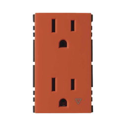 [SM-2TC-N] Toma de Corriente Dúplex / Tierra Aislada / 10A 127V / Embornamiento a Tornillo / Color Naranja / Simon 25 Plus | SM-2TC-N