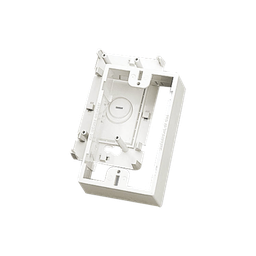 [CT4-BOX-02] Caja de Montaje Superficial, Para Placas de Pared (Face Plates), Color Blanco | CT4-BOX-02
