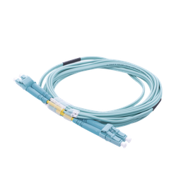 [LP-FOM4-LCLC-R03] Jumper de Fibra Óptica Multimodo OM4 50/125 LC-LC OFNR (Riser), 2.0 mm, Dúplex, Aqua, 3 Metros (9.84 Pies) | LP-FOM4-LCLC-R03