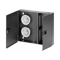[FWME2] Caja de Conexión de Fibra Óptica, Para Montaje en Pared, Acepta 2 Placas FAP o FMP, Hasta 48 Fibras, Color Negro | FWME2