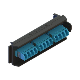 [LVA12-LCU-BC-A] Placa Acopladora LightVerse, 6 Conectores Dúplex LC/UPC, Acepta hasta 12 Fibras Monomodo (No Shuttered) | LVA12-LCU-BC-A