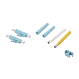 [FC2-LC-MM-J12] Conector de Fibra Óptica LC Duplex, Epoxico, Fibra Recubierta, Multimodo, Color Aqua (No pre-pulido) | FC2-LC-MM-J12