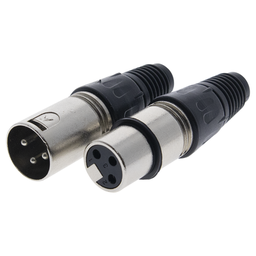 [EP-XLRKIT] Kit Conector XLR Hembra + XLR Macho | Ideal para Conexiones de Micrófonos, Mezcladoras | Equipo de Audio Profesional | EP-XLRKIT