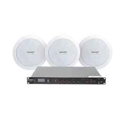 [SF120DTB/3CS] KIT de Amplificador de 120W para Rack SF120DTB | 3 Altavoces de Plafón de 5.5in SF-206P | 3.75 - 30W | Sistema 70/100V | SF120DTB/3CS