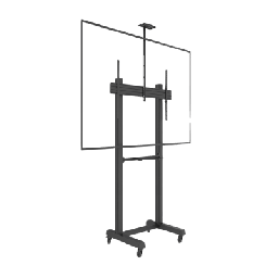 [EMFS1B1] Montaje de Piso Móvil para Pantallas de  65 in a 100 in | vesa 100 x 100 hasta 1000 x 600 | carga maxima soportada 120kg| Fabricado en aluminio y acero | EMFS1B1