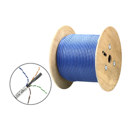 [2L2910] Cable SF/UTP | 4 pares 23 AWG | Cumple con los requisitos de la HDBaseT Alliance | Protección EMI | Transmisión de datos 4K | Color Azul | 305m | 2L2910
