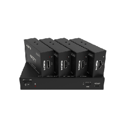 [EPC-SPB14E70] Splitter Extensor 1x4 | 4K@60Hz a 60m | 4K@30Hz a 70m | Cable Cat6 | EDID | HDCP 2.2 | Salida Loop | EPC-SPB14E70