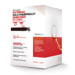 [PRO-CAT-5-EXT/500] Bobina de Cable de 152 Metros (499 Pies), Cat5e, FTP, Blindado, para Intemperie, Color Negro, UL, Color Negro, para Aplicaciones en Video Vigilancia, Redes de Datos | PRO-CAT-5-EXT/500