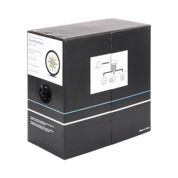 [PRO-CAT-6-EXT-LITES] Bobina de Cable 305 Metros (1000 Pies) Cat6, 24 AWG, Climas Extremos, Color Negro, Sin Blindar, para Intemperie | PRO-CAT-6-EXT-LITES