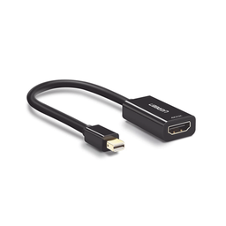 [40360] Convertidor Mini Display Port a HDMI / 4K@30Hz / Thunderbolt / Blindaje Interno Múltiple / Carcasa ABS / Longitud de 25 cm (9.84 pulgadas) | 40360