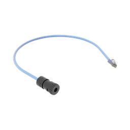 [FC-ICCP0.5MBU] Cable de Conexión en Campo Jack a Plug RJ45, Categoría 6A, CMP (Plenum), 0.5 Metros (1.64 Pies), Color Azul | FC-ICCP0.5MBU