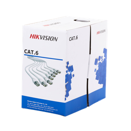 [DS-1LN6-UE-W] Bobina de Cable de 305 Metros (1000 Pies) Cat 6 / 100% Cobre / Color Blanco / Uso en Interior / PVC | DS-1LN6-UE-W