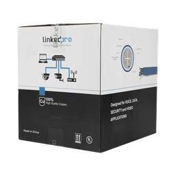 [PRO-CAT6-S] Bobina de Cable de 305 Metros (1000 Pies) Cat6+ Blindado F/UTP, CM, Calibre 23 Alto Rendimiento, ETL, UL, Color Azul, Super Flexible, para Aplicaciones de Video Vigilancia, Video HD, y Redes de Datos. Uso Interior. | PRO-CAT6-S