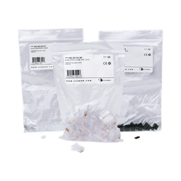 [P6U-8-8] Plug RJ45 Cat6, Para Cable UTP Calibre 23 a 26 AWG, Chapado en Oro de 50 Micras, Bolsa con 50 Piezas | P6U-8-8