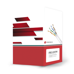 [PSC-CAT5E] Bobina de Cable de UTP de 4 Pares Cat5e de 305 Metros (1000 Pies), 100% Cobre, PVC ROHS, Color Gris, 24 AWG, Uso en Interior, Para Aplicaciones de Voz, Datos y Video | PSC-CAT5E