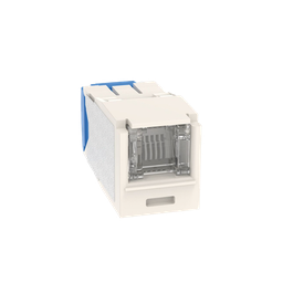 [CJH6X88TGWH] Conector Jack RJ45 Estilo TG con Ventana, Mini-Com, Categoría 6A, de 8 Posiciones y 8 Cables, Color Blanco | CJH6X88TGWH