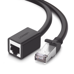 [11283] Cable de Extensión Cat6 RJ45 F/UTP / Macho a Hembra / 5 Metros (16.40 Pies) / Método de Conexión 568B / Velocidad de Transmisión 1000Mbps / Ancho de Banda del Canal 250MHz / Caja de Cobre / Negro | 11283