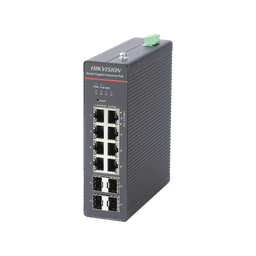 [DS-3T1512HP-SI-8P4F] Switch Gigabit PoE+ / Industrial / Administrable / 4 Puertos Gigabit PoE+ (90 W) + 4 Puertos Gigabit PoE+(30 W) / 4 Puertos Gigabit SFP / 300 W Total / 48 a 57 VCD / Ideal para Proyectos / 300 Metros de Distancia | DS-3T1512HP-SI-8P4F
