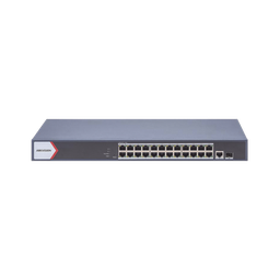[DS-3E1526P-EI/M] Switch Gigabit PoE+ / Administrable / 24 Puertos 1000 Mbps PoE+ / 1 Puerto 1000 Mbps Uplink  / 1 Puertos SFP Uplink / Configuración Nube Hik-Partner Pro / Modo Extendido hasta 300 Metros / 230 W | DS-3E1526P-EI/M