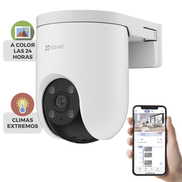 [CS-H8C/8MP] Cámara PT para Exteriores / 4K (8 Megapixel) / Visión Nocturna a Color / Audio Bidireccional / Vista Panorámica 360° / Detección de Forma Humana / Auto Seguimiento de Zoom / IP65 | CS-H8C/8MP