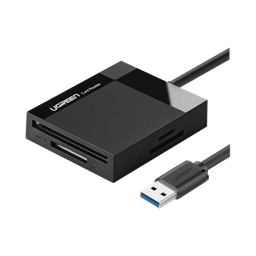 [30333] Lector de Tarjetas USB-A 3.0  a CompactFlash (CF)/ MemoryStick (MS)/ TransFlash (TF)/ SecureDigital (SD) | 4 en 1 | 5Gbps | Hasta 2TB | Soporta Windows/Mac OS/Linux/Android | Lectura de tarjetas simultánea | Cable de 15cm. | 30333