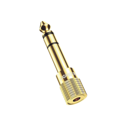 [20503] Adaptador (Convertidor) de Audio 3.5mm Hembra a 6.5mm Macho / Plug & Play / Superficie de Rosca Antideslizante / Calidad de sonido sin pérdidas | 20503