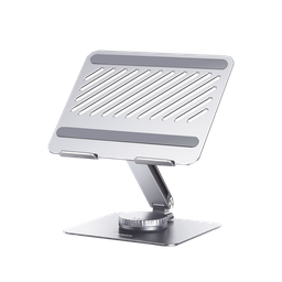 [90849] Soporte Giratorio de Aluminio para Laptop | Giratorio 360° | Función de Bloqueo | Soporta Laptops de 10 a 17.3''| Capacidad de Carga 5Kg | Excelente Estabilidad | Diseño Ergonómico | Altura y Angulo Ajustable | Plegable y Port&amp | 90849