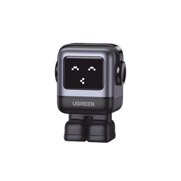 [15550B] Cargador Mini GaNRobot 30W serie UNO | 1 USB-C de Carga Rápida | Tecnología GaN II | Multiprotocolo PD/QC/SCP/FCA | Carga Inteligente | Pantalla LED | Zapato Magnético Extraíble | Thermal Guard | Color Negro. | 15550B