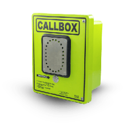 [RQX427HD] Callbox HD Series / Intercomunicador Bidireccional / 800mW-2W Potencia Transmisión / Audio Ajustable / Enclosure Fibra de Vidrio / Vandal-Resistente / IP65 / Mensajes de Voz Grabables / Control de Acceso por Relay / Sensor Input | RQX427HD