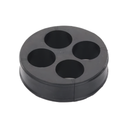 [CI-4-78] Inserto de Caucho de 4" Con Cuatro Orificios para Cable de 7/8 in | CI-4-78