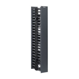 [WMPV45E] Organizador Vertical NetRunner, Doble (Frontal y Posterior), Para Rack Abierto de 45 Unidades, 4.9in de Ancho, Color Negro | WMPV45E