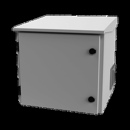 [LP-FORTE-09U-R3] Gabinete de Exterior con Rack de 19" de 9UR con Ventiladores y Termostato, Se envía el Gabinete armado, (Montaje a poste o torre se vende por separado). | LP-FORTE-09U-R3