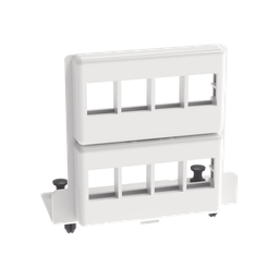 [NKMS8PPB] Patch Panel de 8 Puertos Keystone, Para Uso con Gabinetes Multipropósito, de Instalación a Presión, Color Blanco | NKMS8PPB