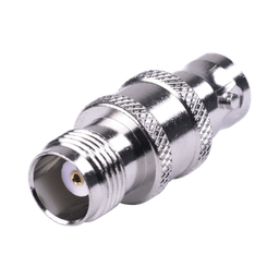 [RFT-1232] Adaptador en Línea de Conector TNC Hembra a BNC Hembra, Níquel/ Oro/ Teflón. | RFT-1232
