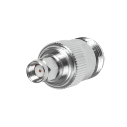 [RP-3452] Adaptador en Línea, de Conector SMA Macho Inverso a N Hembra, Níquel/ Oro/ Teflón. | RP-3452