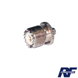 [RSA-3475] Adaptador en Línea de Conector SMA Hembra a UHF Hembra (SO-239), Níquel/ Oro/ Teflón. | RSA-3475