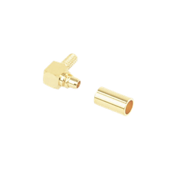 [RMX-9010-1B] Conector MMCX Macho en A/R de Anillo Plegable para RG-174/U, BELDEN 8216, Oro/ Oro/ Teflón. | RMX-9010-1B