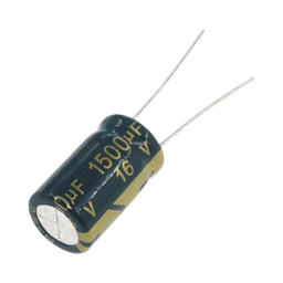 [1500MF0016V] Capacitor Electrolítico de Aluminio, Radial de 1500 µFd, 16 Vcc, 105 °C, 10 x 20 mm. | 1500MF0016V