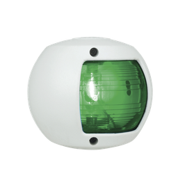 [0170-WSD-12V] Luz lateral de Navegación en Color Verde con Carcasa Blanca para Embarcaciones a Vela o a Motor de Menos de 20 Metros | 0170-WSD-12V