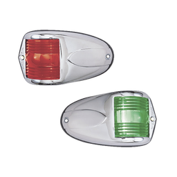 [1264-DP0-CHR] Set de Luces Laterales de Montaje Horizontal con Carcasa de Acero para Embarcaciones a Motor de Menos de 12 Metros | 1264-DP0-CHR