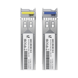 [UACC-OM-SM-1G-S-2] UFiber Módulo SFP, transceptor MiniGibic MonoModo 1.25 Gbps, distancia 3km, Simplex, un conector LC, incluye 2 tranceptores | UACC-OM-SM-1G-S-2
