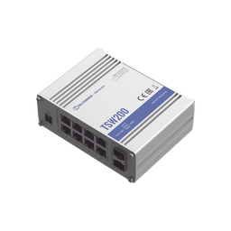 [TSW200] Switch Industrial No-Administrable 8 puertos Gigabit PoE 802.3af/at, 2 puertos SFP | TSW200