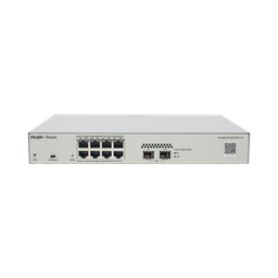 [RG-NBS3100-8GT2SFP-P-V2] Switch Administrable PoE Capa 2 con 8 puertos Gigabit PoE 802.3af/at + 2 SFP para fibra 1Gb, gestión gratuita desde la nube, 125w | RG-NBS3100-8GT2SFP-P-V2